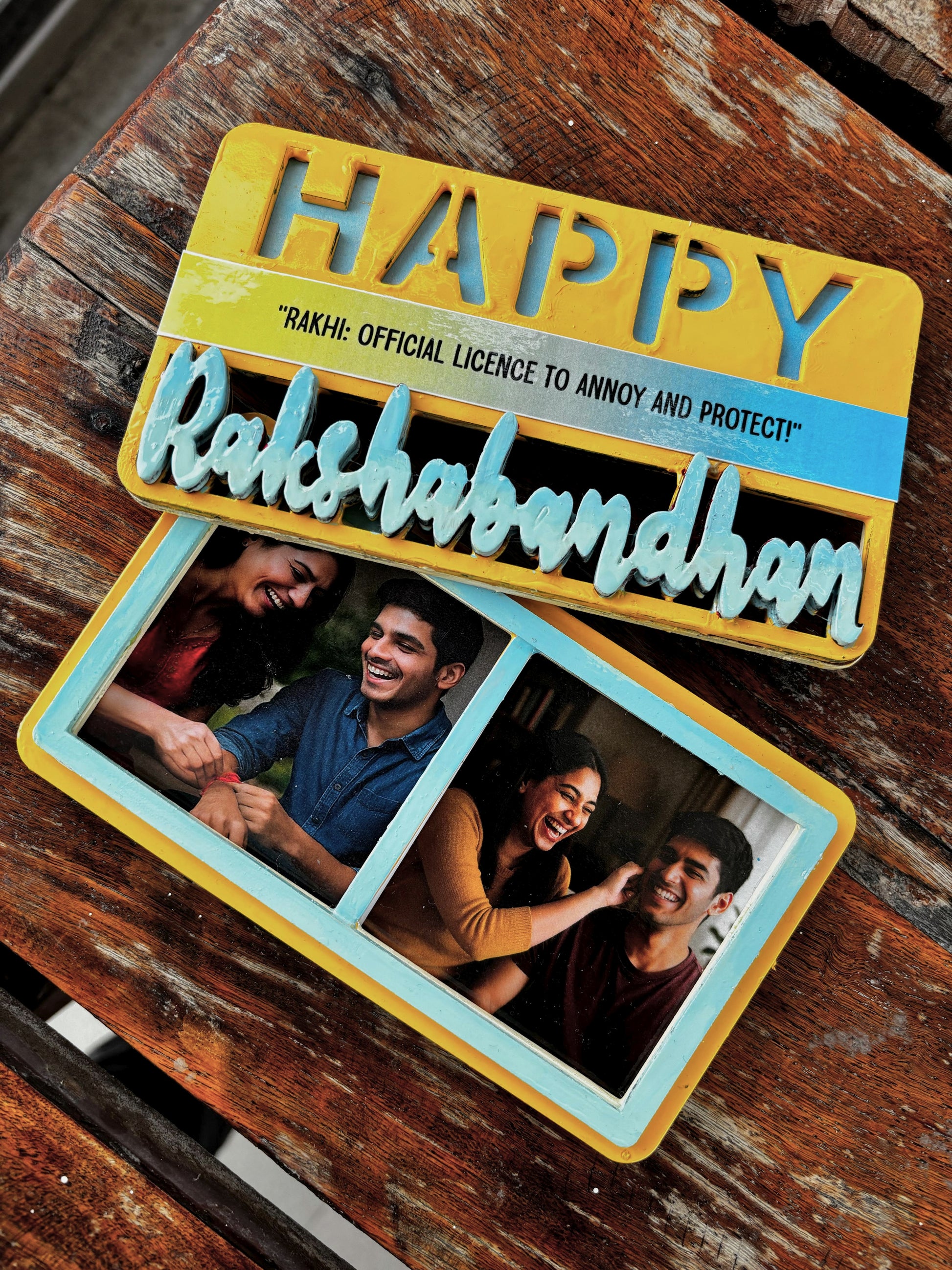 Rakhi special photo box frame for Raksha Bandhan